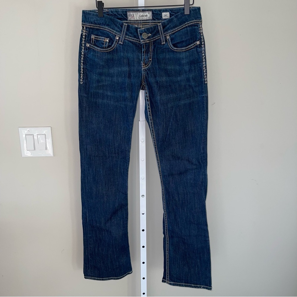 BKE Dark Blue Boot Cut Women's Jeans Size 28 Long
